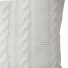 Luna Cable Knit Cotton Pillow and Throw Set: Charcoal