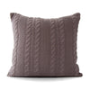 Luna Cable Knit Cotton Pillow and Throw Set: Charcoal