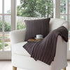 Luna Cable Knit Cotton Pillow and Throw Set: Beige