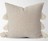 Coraline Textured Pillow Cover With Side Tassels