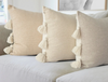 Coraline Textured Pillow Cover With Side Tassels
