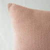 Sia Cotton Seedstitch Knit Pillow Cover: Dusty Blush