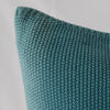 Sia Cotton Seedstitch Knit Pillow Cover: Teal