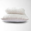 Luna Cable Knit Cotton Pillow and Throw Set: Charcoal