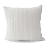 Luna Cable Knit Cotton Pillow and Throw Set: Charcoal